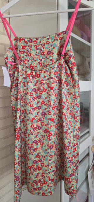 Vestido mini flores multicolor