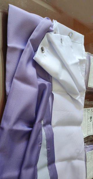 3 Cortinas de Ducha Malva-Violeta-Morado Degradado