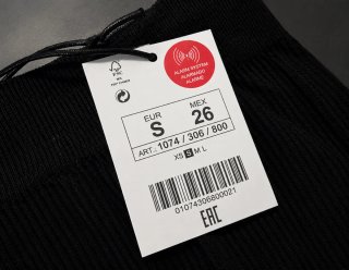 Falda midi Lefties sin costuras negra talla S