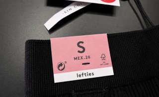 Falda midi Lefties sin costuras negra talla S