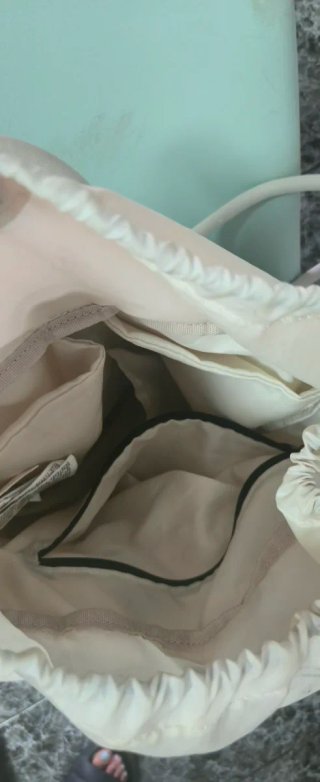 Mochila unisex beige para gimnasio