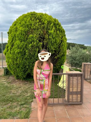 Vestido zara estampado patchwork S