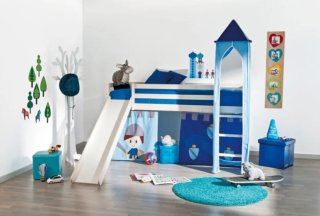 Cama infantil/juvenil con tobogán