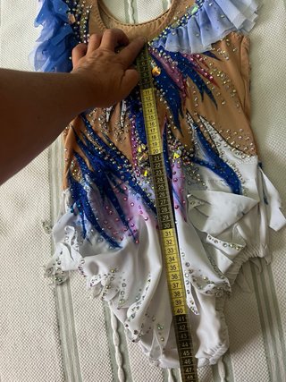 Maillot Gimnasia Rítmica Azul y Blanco