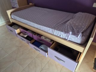 Cama nido juvenil con 2 colchones