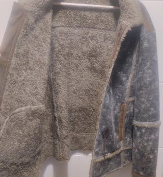 Cazadora Zara Vintage Marrón y Gris