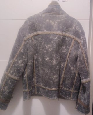 Cazadora Zara Vintage Marrón y Gris