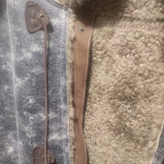 Cazadora Zara Vintage Marrón y Gris