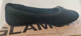 Bailarinas Negras Tejidas con Lazo