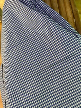 Tessuto a quadretti blu e bianchi