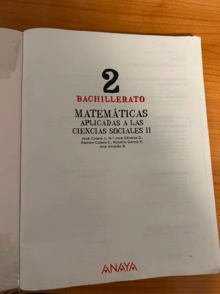 Matemáticas aplicadas a las Ciencias Sociales I...