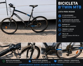 Bicicleta B'TWIN MTB Talla M