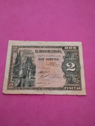 Billete 2 Pesetas Banco de España 1937