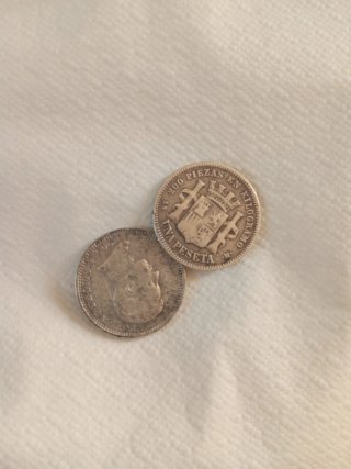 Monedas 1 Peseta Plata