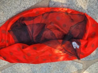 Falda lunares roja y negra talla única