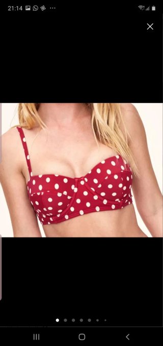 Bikini pin up Rojo Lunares Blancos, talla M