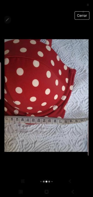 Bikini pin up Rojo Lunares Blancos, talla M