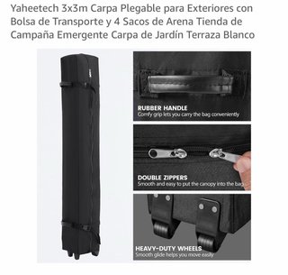 Estructura Carpa Plegable Yaheetech 3x3m Blanca