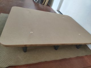 Base tapizada para cama con 4 barras 6 patas