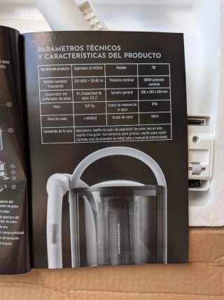 Aspirador con filtro HEPA y manguera