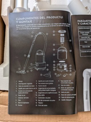 Aspirador con filtro HEPA y manguera