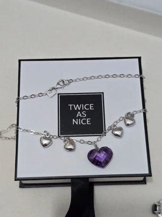 Collar Plata 925 Corazón Morado