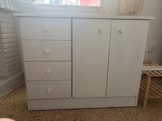 Cajonera cómoda blanca de madera