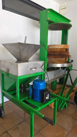 Prensa Hidráulica Aceitunas Motor Eléctrico