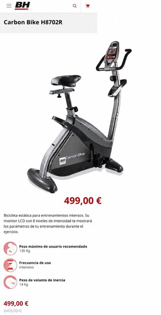 Bicicleta Estática BH Carbon