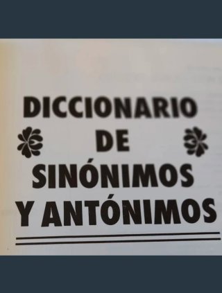 Diccionario Sinónimos, Antónimos Vintage (Edit.88)