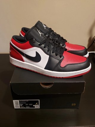 Air Jordan 1 Low Bred Toe DS 43