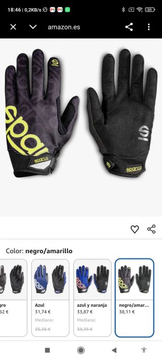 Guantes Sparco Meca 3 Talla L