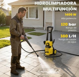 Hidrolimpiadora con ruedas