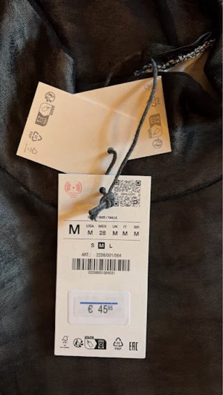 Zara Vestito Lungo Nero Taglia M
