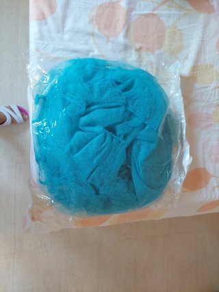 Mosquitera azul para cama
