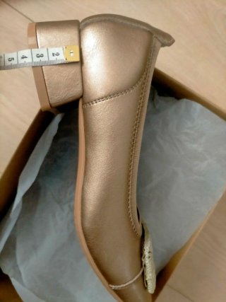 Zapatos de vestir de piel Khloe marin dorados