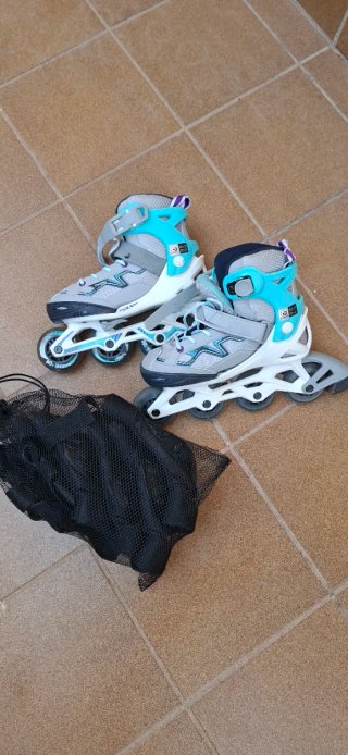 Patines en línea ajustables (32-35) + Protecciones