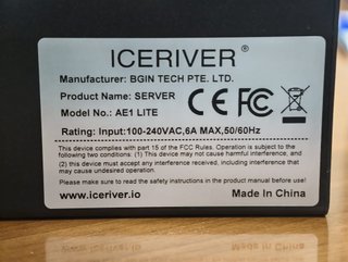 Minero ICERIVER AE1 Lite ALEO 300 MH/s