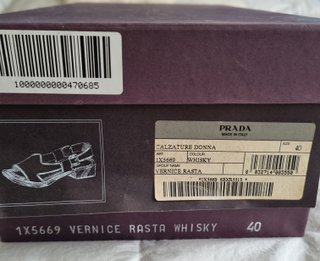 Sandali Prada vernice Rasta Whisky
