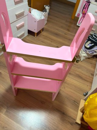 Escalera azul y rosa para cama nido