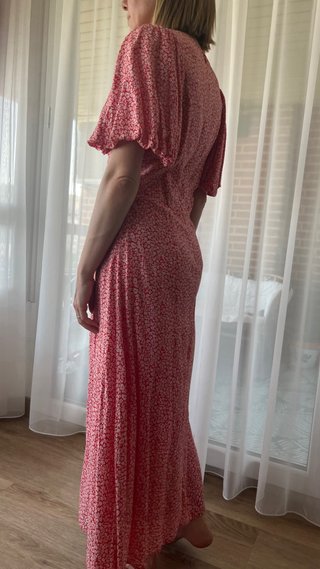 Vestido floral rojo talla S-M