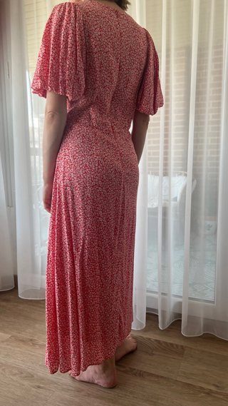 Vestido floral rojo talla S-M