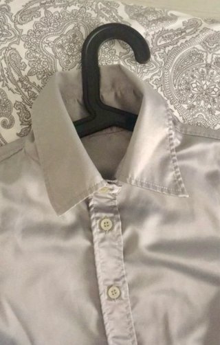Camisa Benetton manga corta gris