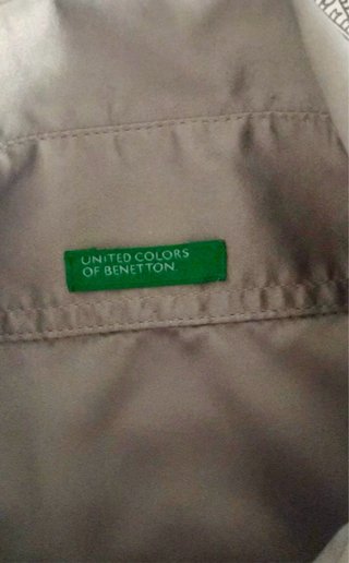 Camisa Benetton manga corta gris