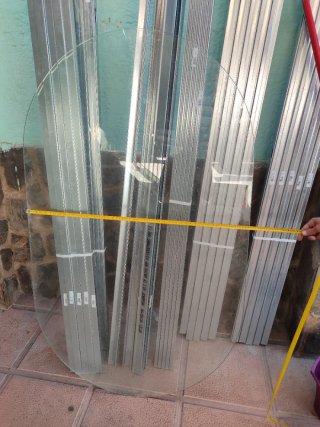 Cristal mesa ovalado