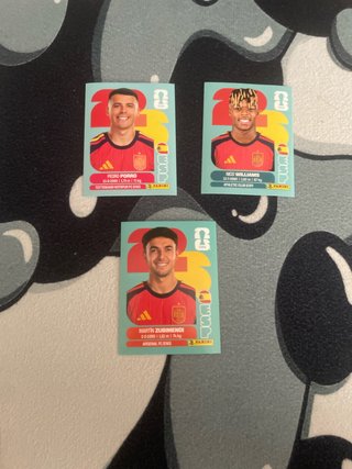 Cromos España: Pedro Porro, Nico Williams, Zubimen