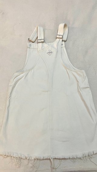 Vestido Peto Vaquero Blanco Pull&Bear Talla S 36