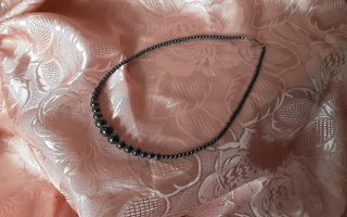 Collana sfumata perle grigie
