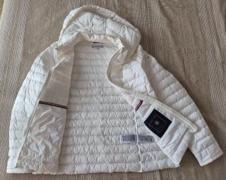Chaqueta plumón Tommy Hilfiger Blanca XL capucha