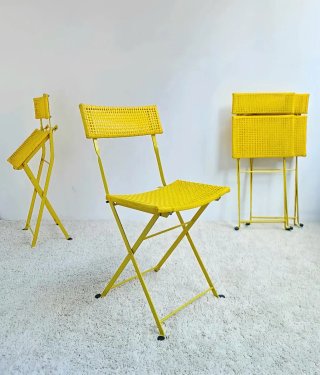 Set 4 Sillas Plegables Scoubidou | Vintage 80s
